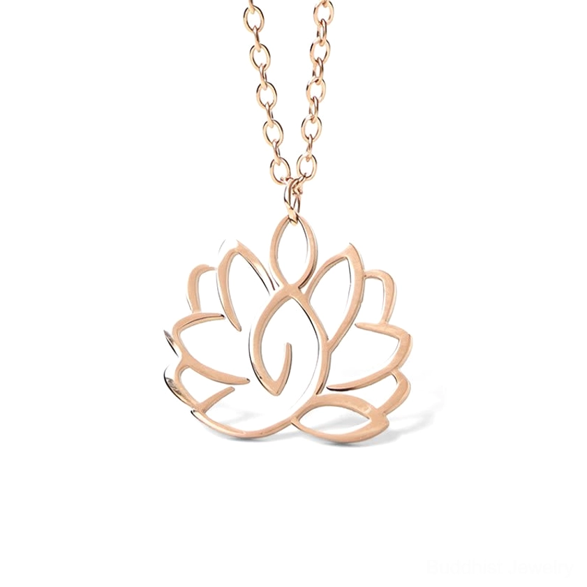 Hollow lotus necklace care guide showing proper storage, cleaning, and maintenance for long-lasting wear of Buddhist pendant