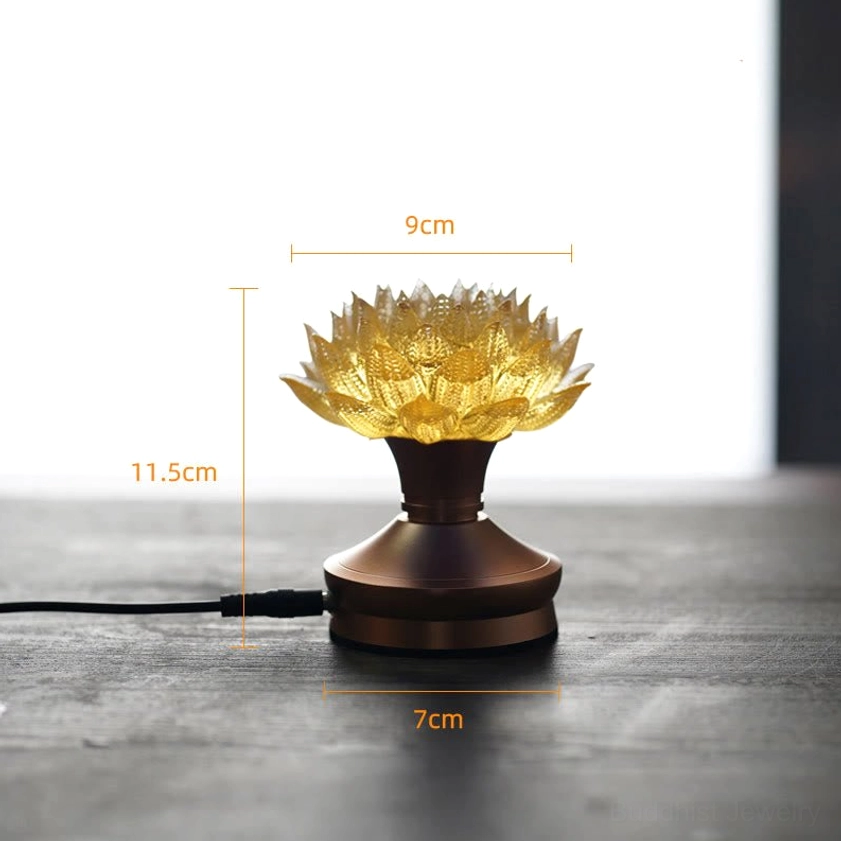 Lotus night light sculpture texture detail, translucent glass with internal illumination