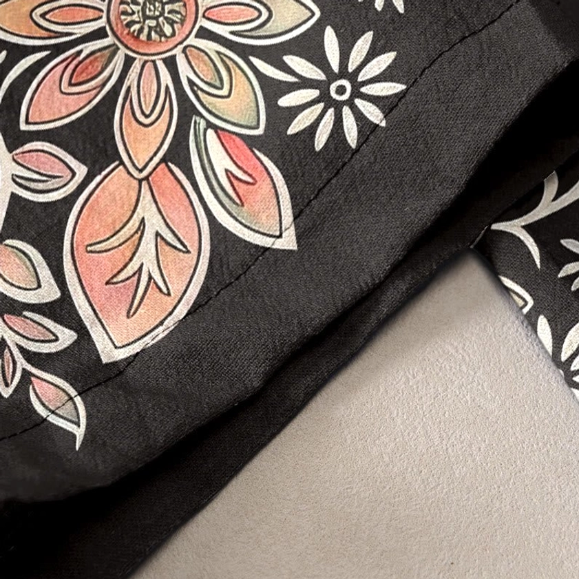 Women's 100% cotton harem pants with Buddhist lotus and paisley prints - multiple color options
