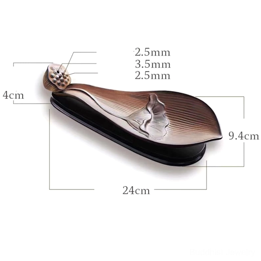 Complete lotus pod ceramic incense burner and stick incense set for Buddhist practice and mindfulness ritual