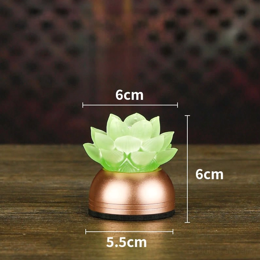 Copper base detail of lotus prayer light highlighting material quality and rose-gold metal finish