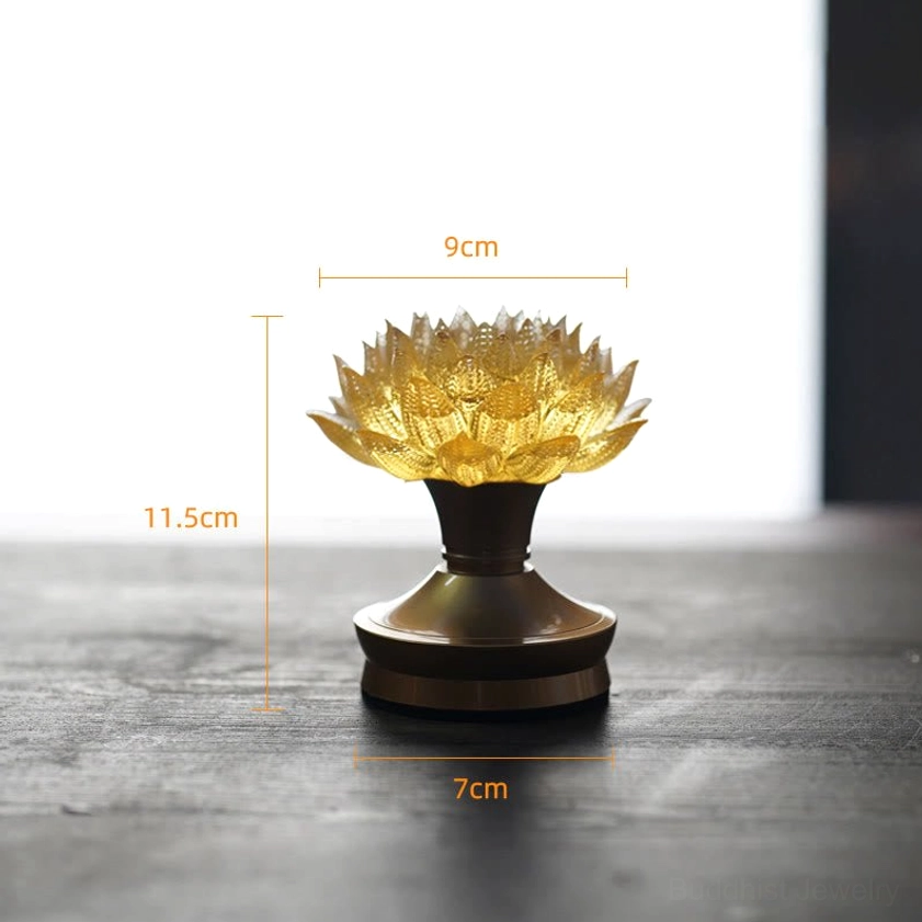 Lotus sculpture aluminum alloy base option, lightweight durable alternative to copper brass