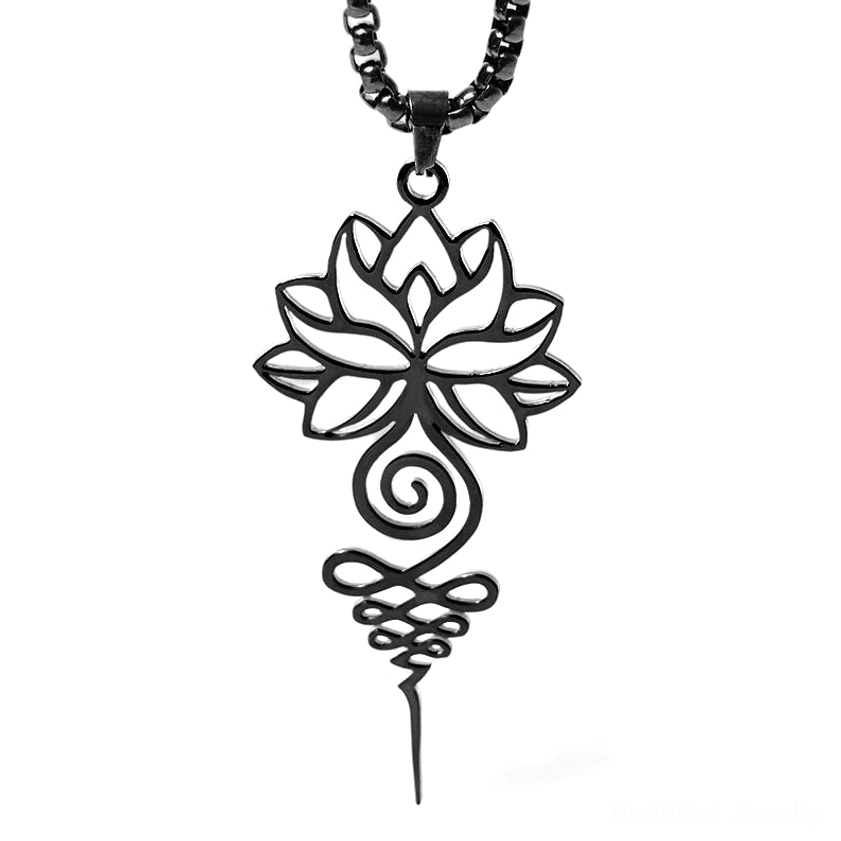 Lotus unalome chakra necklace care and maintenance guide showing proper cleaning and storage instructions
