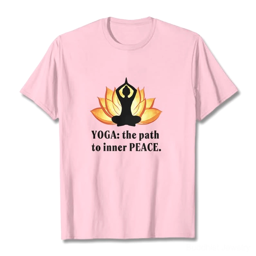Buddhist lotus yoga meditation t-shirt care instructions washing guide