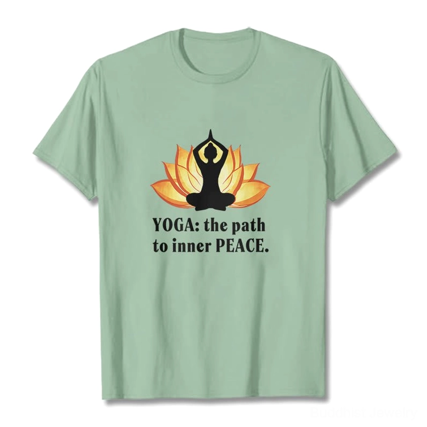 Lotus yoga t-shirt natural materials handmade ethical production details