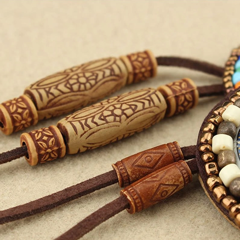 Mandala beaded pendant necklace gift for stress relief and emotional balance in Buddhist wellness practice