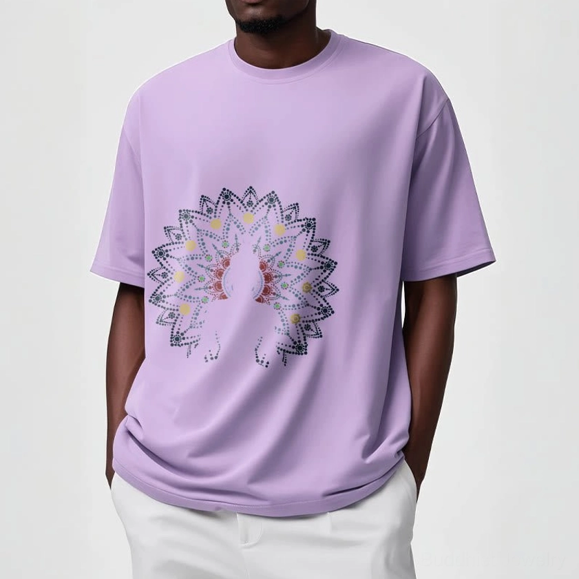 Mandala Buddha t-shirt care instructions washing hang dry preserve spiritual design