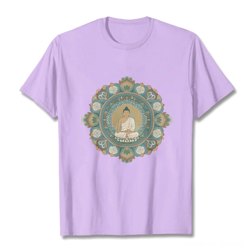 Mandala buddha spiritual t-shirt unisex fit available multiple color options display