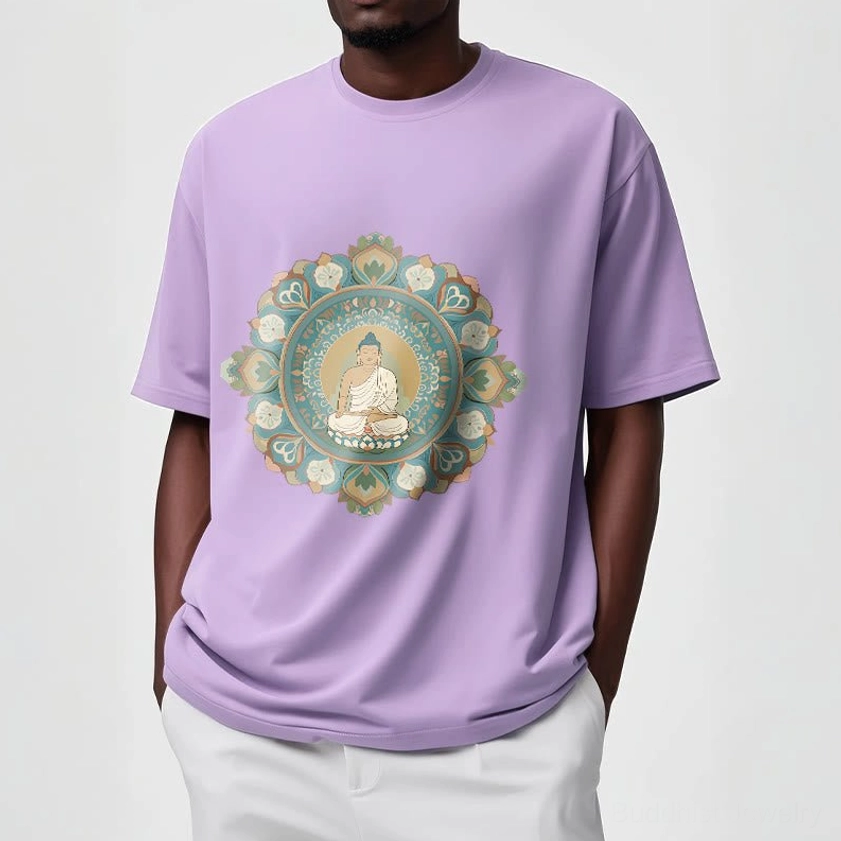 Mandala buddha cotton tshirt spiritual meaning symbolism wellness mindfulness benefits