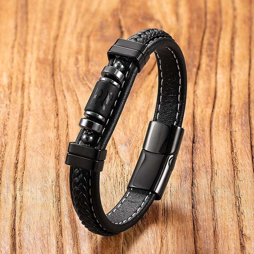 Matte black Liuli crystal Buddhist bracelet with traditional Chinese decorative stone, elegant grounding style