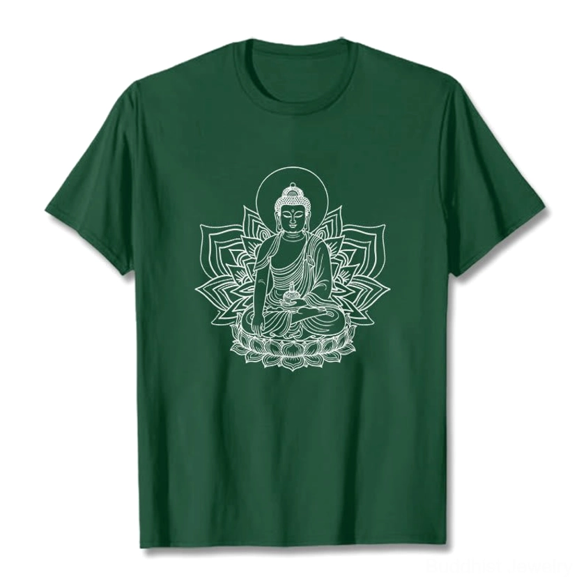 Medicine Buddha Buddhist t-shirt paired with casual accessories lifestyle photo