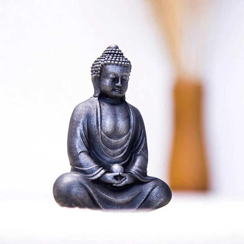 Meditating Buddha statue perfect size for office desk or bedside meditation companion