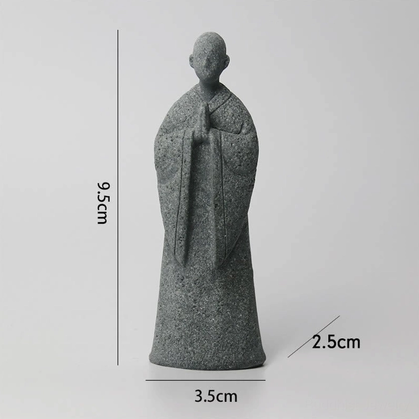 Buddhist Meditation Buddha Statues Handcrafted Natural Sandstone Display Collection