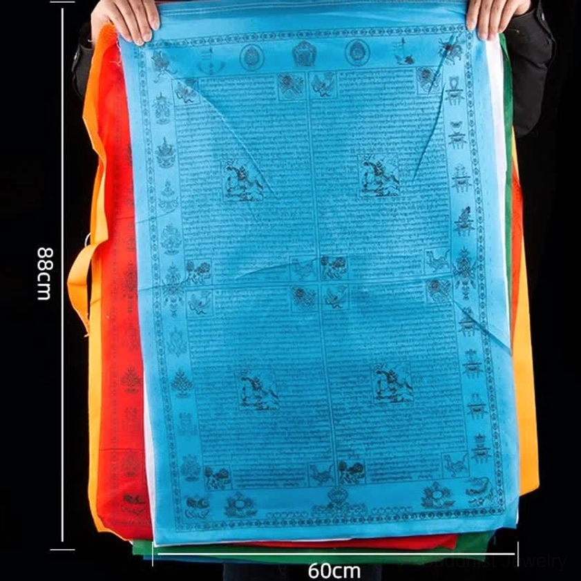 Buddhist windhorse prayer flag for meditation garden yoga studio spiritual practice space decoration