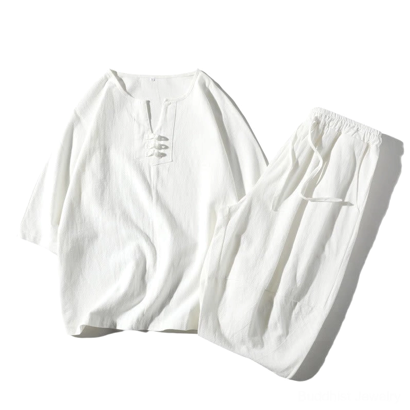 Men's meditation clothing set available in multiple sizes - L to 5XL spiritual wear