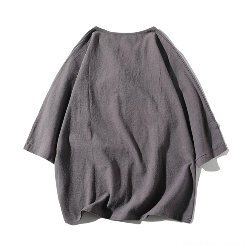 Men's meditation top back view - simple elegant design for mindfulness practice