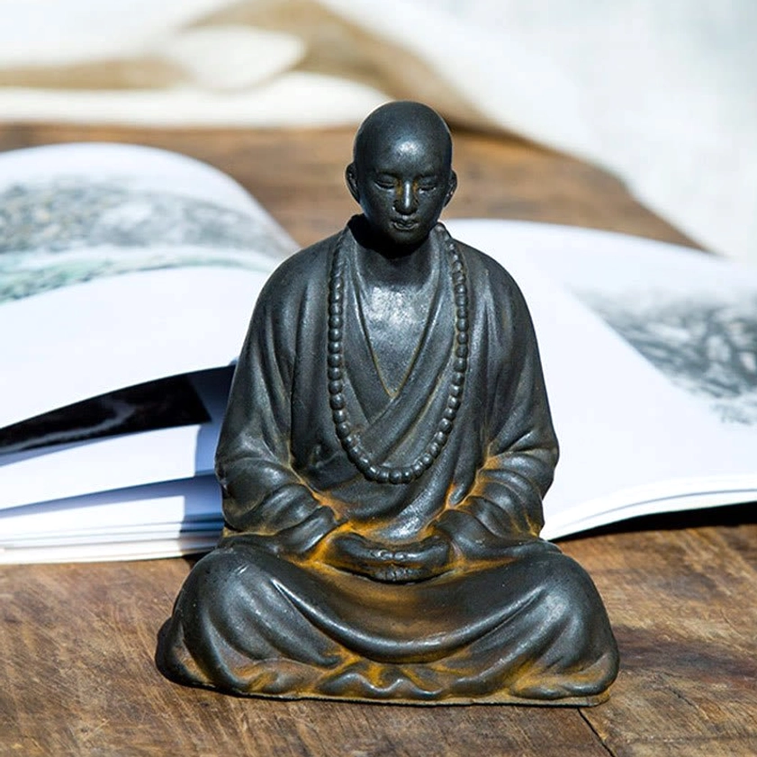 Handcrafted Meditation Monk Statue Collection - Multiple Buddhist Prayer Poses for Home Altar Display