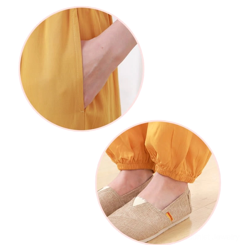 Dark red cotton linen meditation Tai Chi uniform unisex breathing fabric set