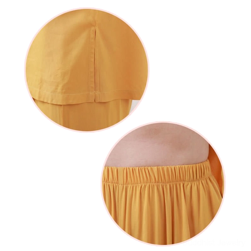 Tai Chi clothing side slit and elastic waist pants detail soft natural fiber