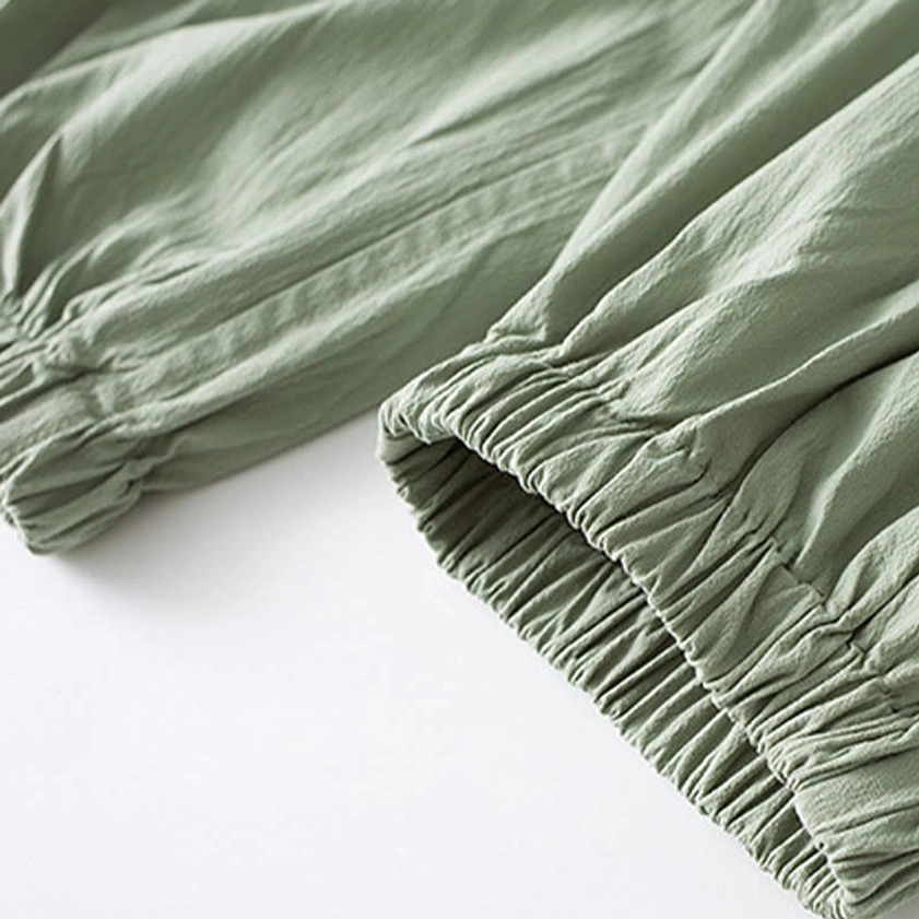 Men's Buddhist meditation suit color variations display showing multiple colorways including white, black, navy, and sage green options