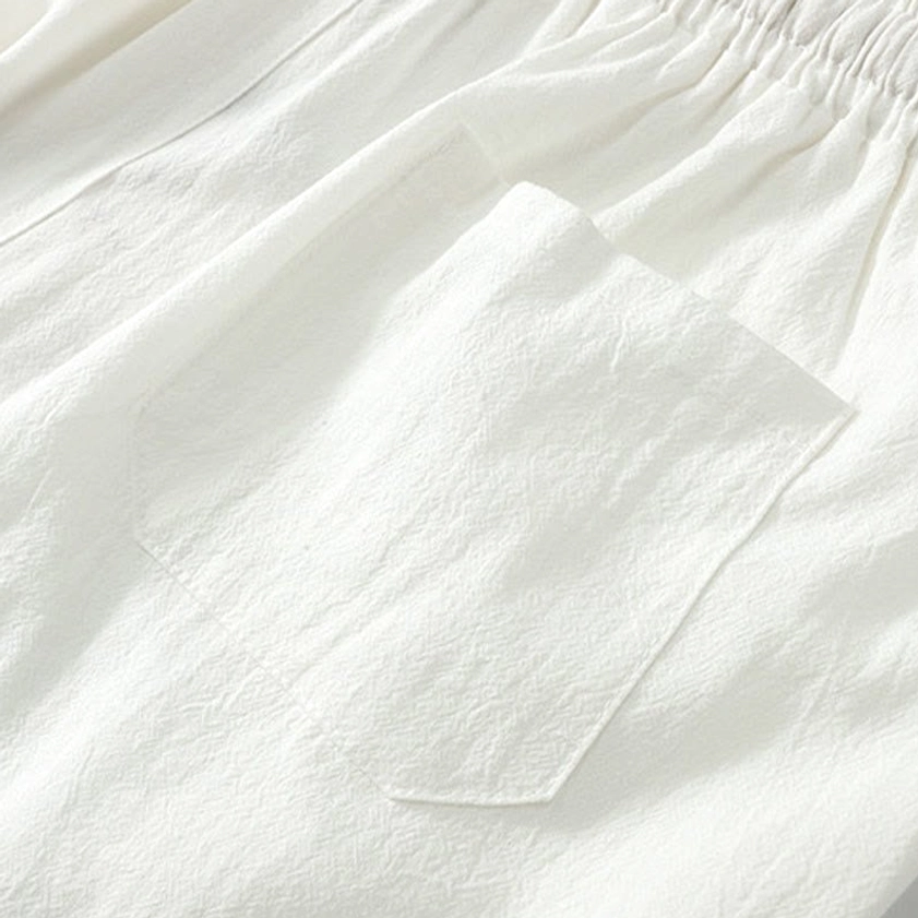 Men's traditional Hanfu cotton linen suit perfect for Tai Chi kung fu and meditation practice