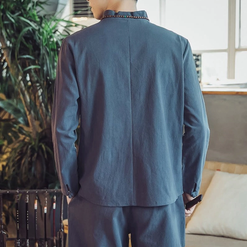 Men's linen meditation outfit size guide reference for all sizes