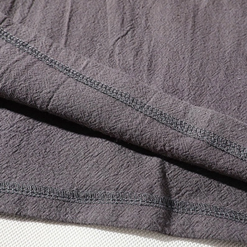 Black meditation linen set - alternative color option for mindful wear