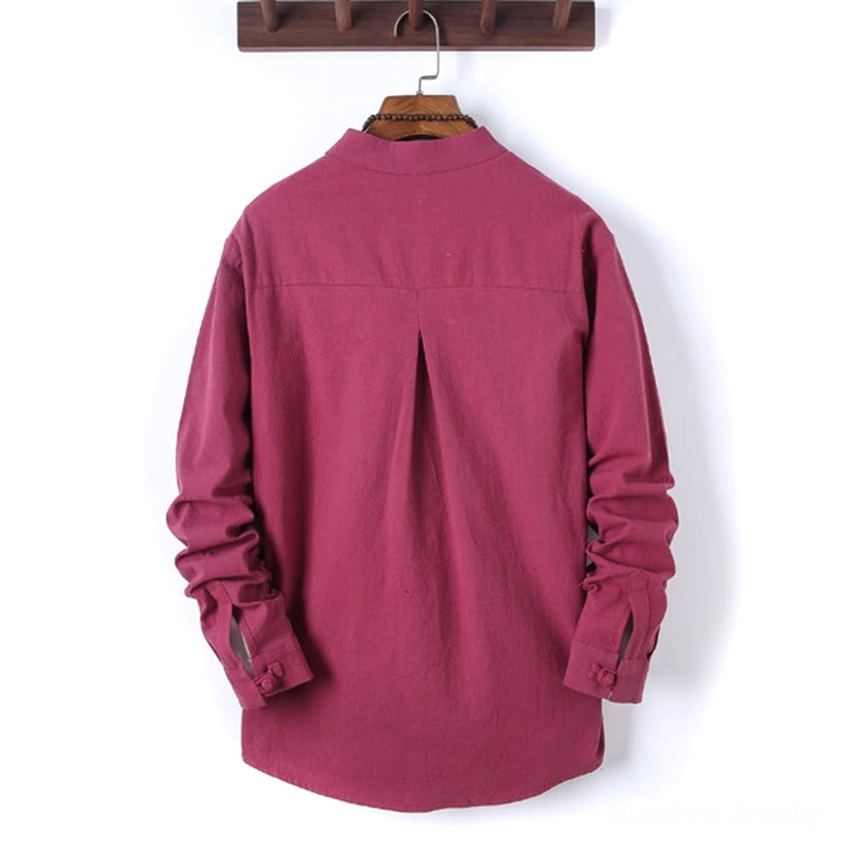Meditation pants fabric quality showing natural woven cotton material and weave texture