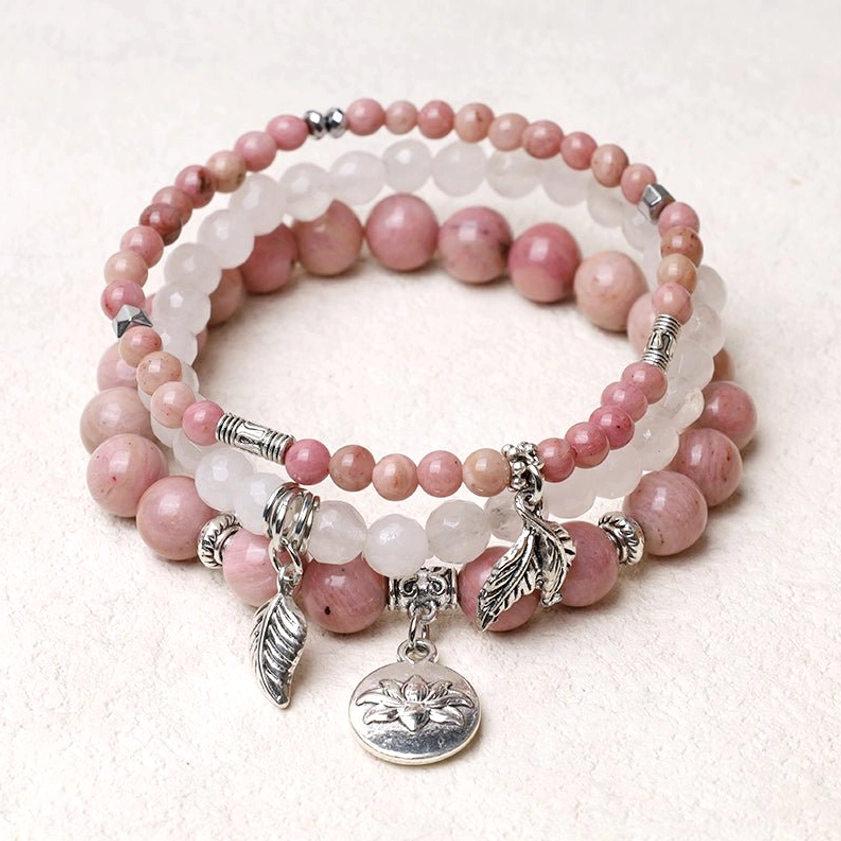 Multi-stone healing crystal bracelet combining amethyst, obsidian and jasper for complete wellness and spiritual protection