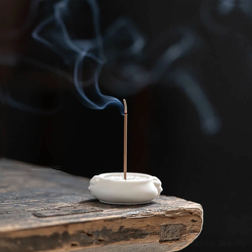Handcrafted Buddhist ceramic incense burner with multi-style variants for personalized spiritual practice setup