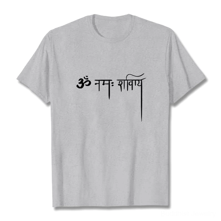 Namah Shivaya Sanskrit t-shirt light grey crewneck spiritual gift