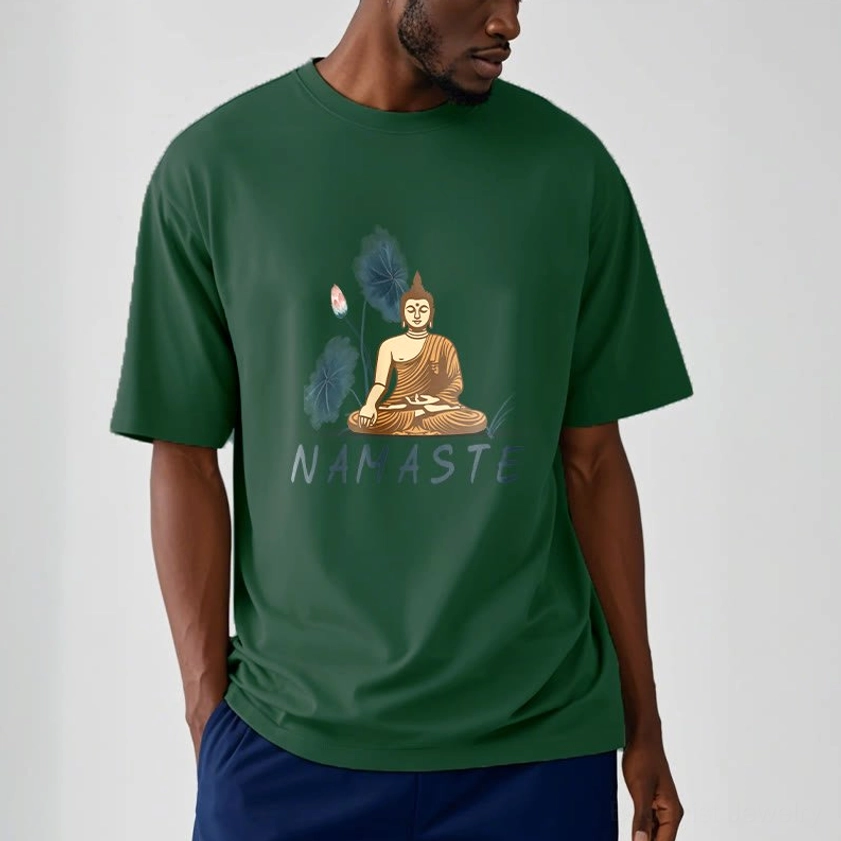 Namaste Buddha Lotus T-Shirt gift packaging presentation for spiritual seekers and mindfulness enthusiasts