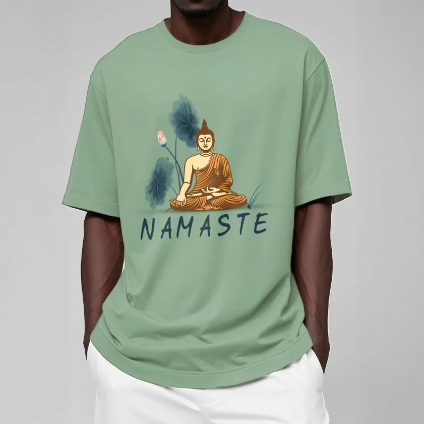 Namaste Buddha Lotus T-Shirt ideal gift for yoga teachers, meditation coaches, and spiritual leaders