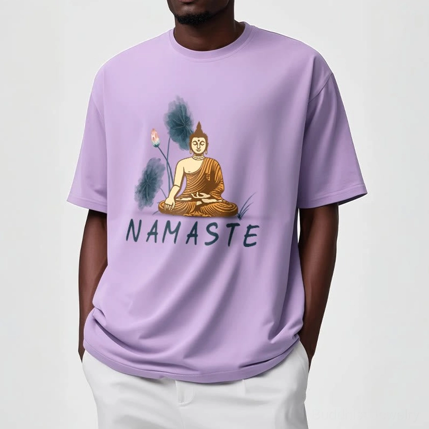 Namaste Buddha Lotus T-Shirt styling tips for yoga studios, fitness retreats, and spiritual communities