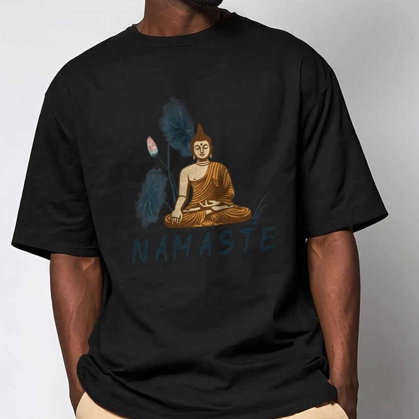 Namaste Buddha Lotus T-Shirt unisex regular fit design accommodating all body types comfortably