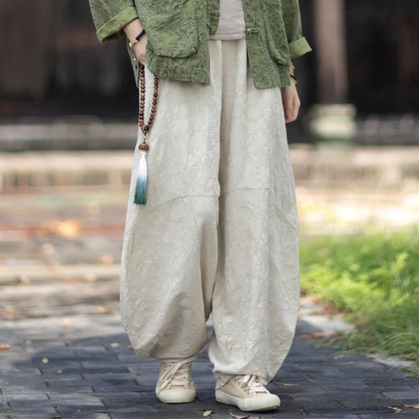 Close-up of natural cotton-linen fiber blend showing breathability and quality
