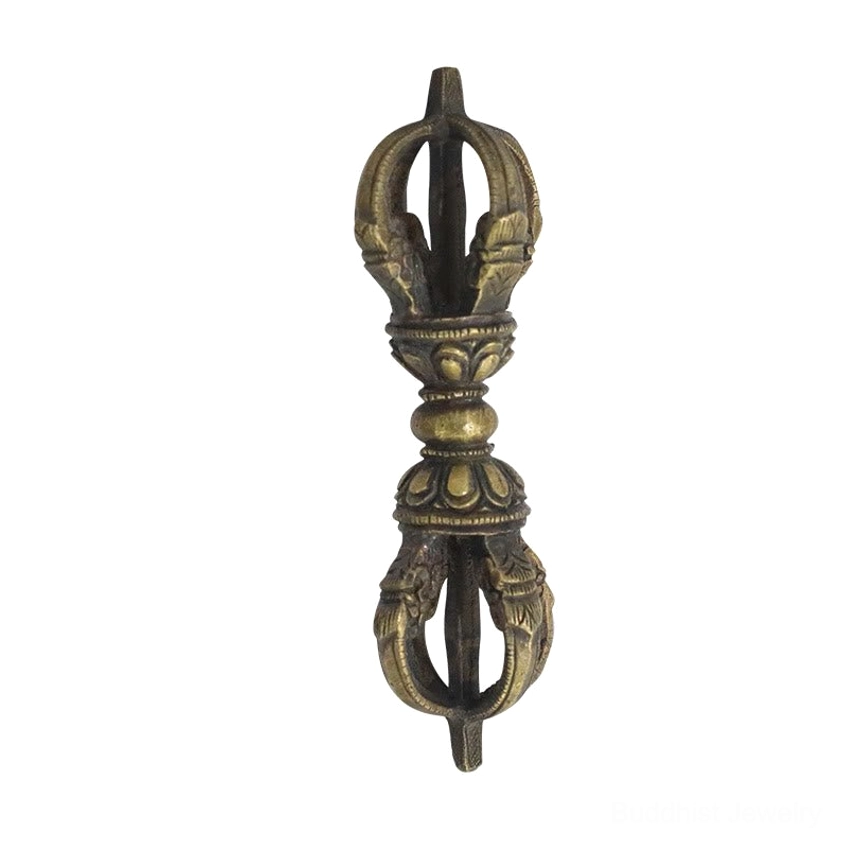 Handcrafted Nepalese vajra dorje showing five prongs representing five wisdoms and five Buddhas
