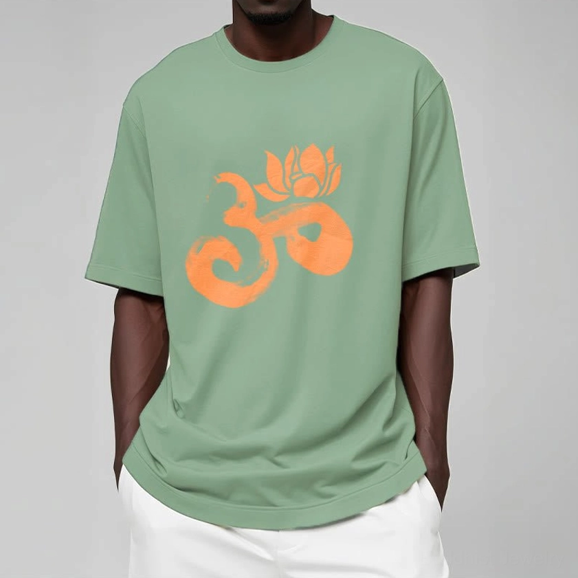 OM Lotus Flower Buddhist t-shirt packaging presentation gift ready spiritual clothing