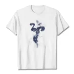 Om lotus flower Buddhist t-shirt white cotton flat lay front view with sacred spiritual graphic print