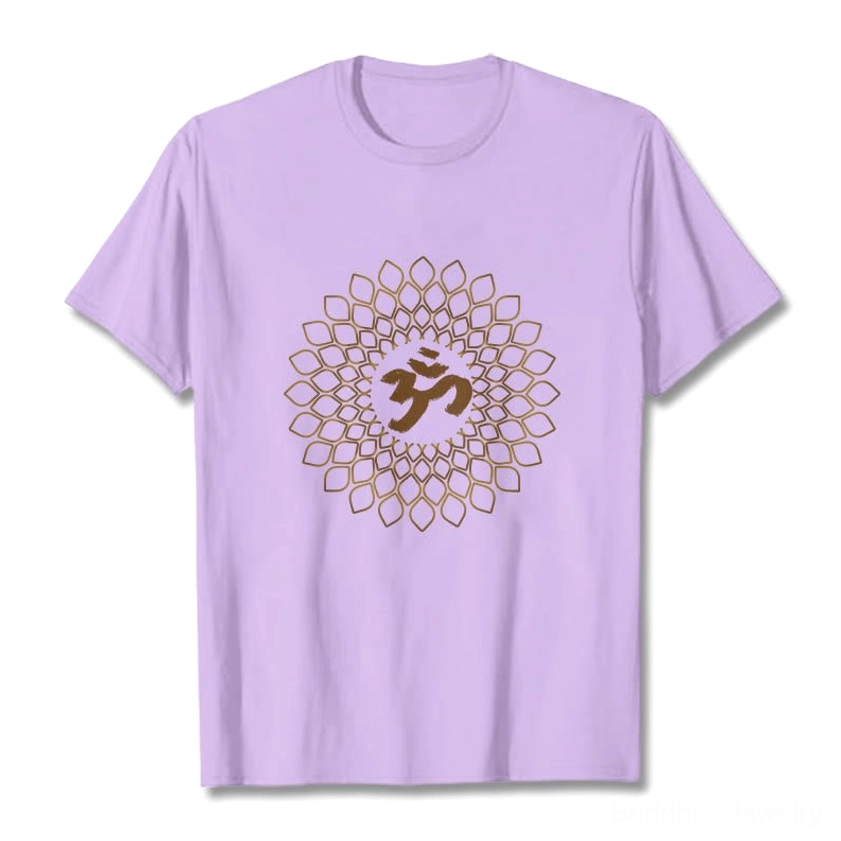Om mandala diamond t-shirt multiple colors displayed showing light grey and light cyan options