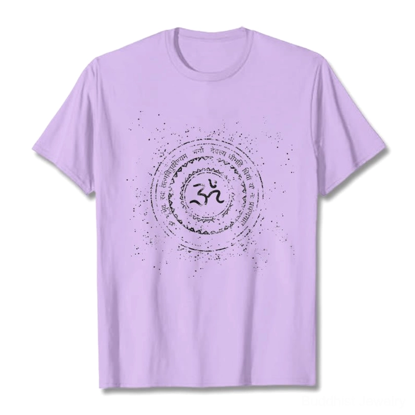 Om mandala graphic tee packaging and presentation spiritual gift box