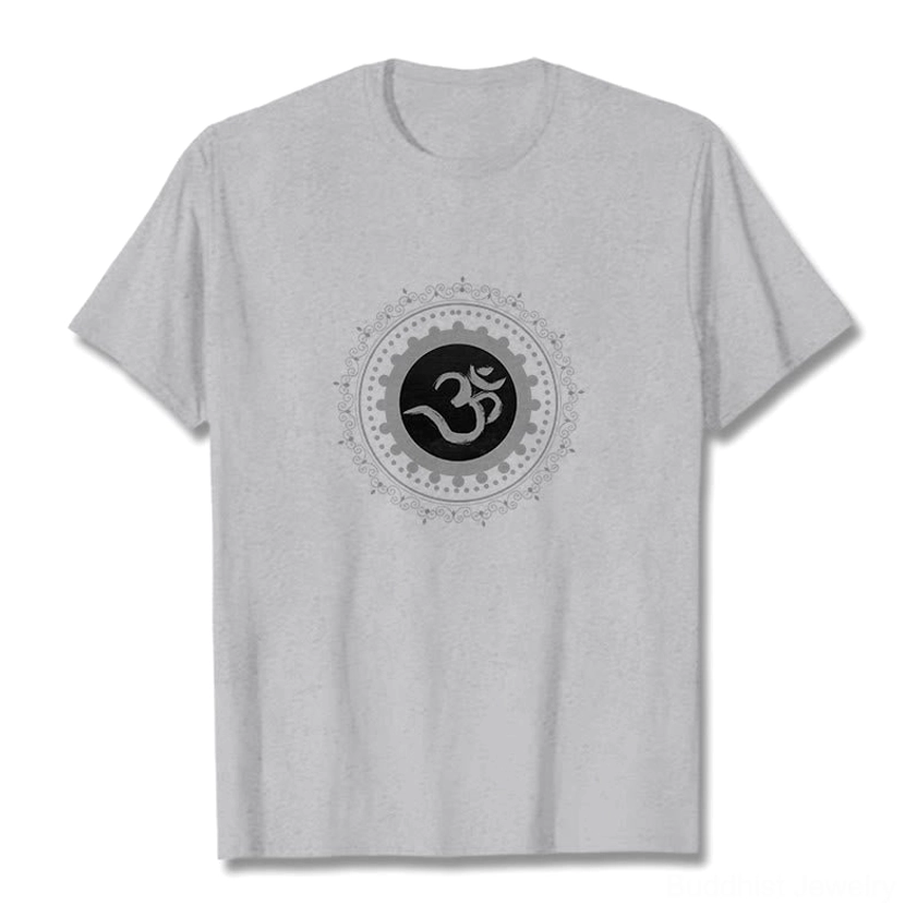 Om Mandala Buddhist t-shirt premium cotton quality - spiritual mandala print authentic design