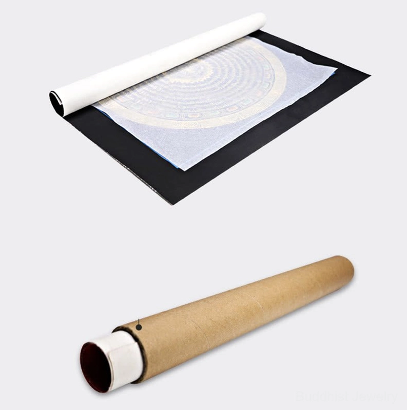 Om Mani Padme Hum mandala thangka gift - meaningful Buddhist artwork for spiritual practitioners and wellness enthusiasts