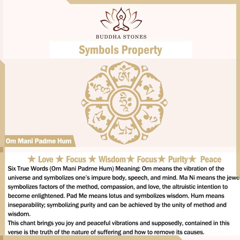 Handmade Om Mani Padme Hum Buddhist cuff bracelet with adjustable fit for meditation and daily wear