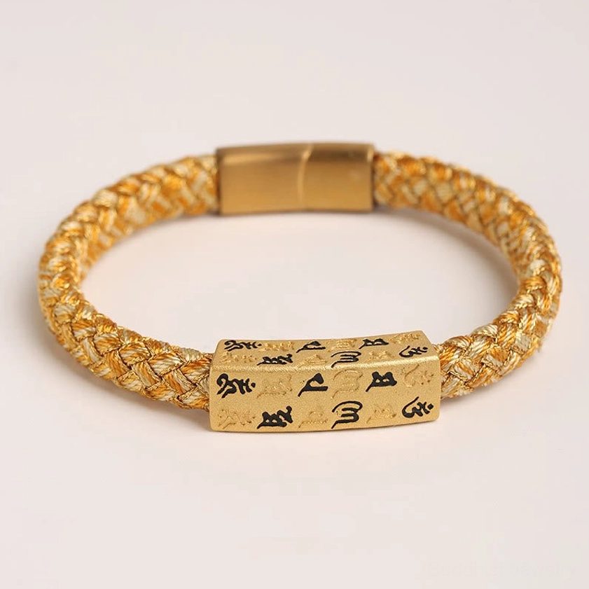 Om Mani Padme Hum Buddhist bracelet color variations available multiple color options