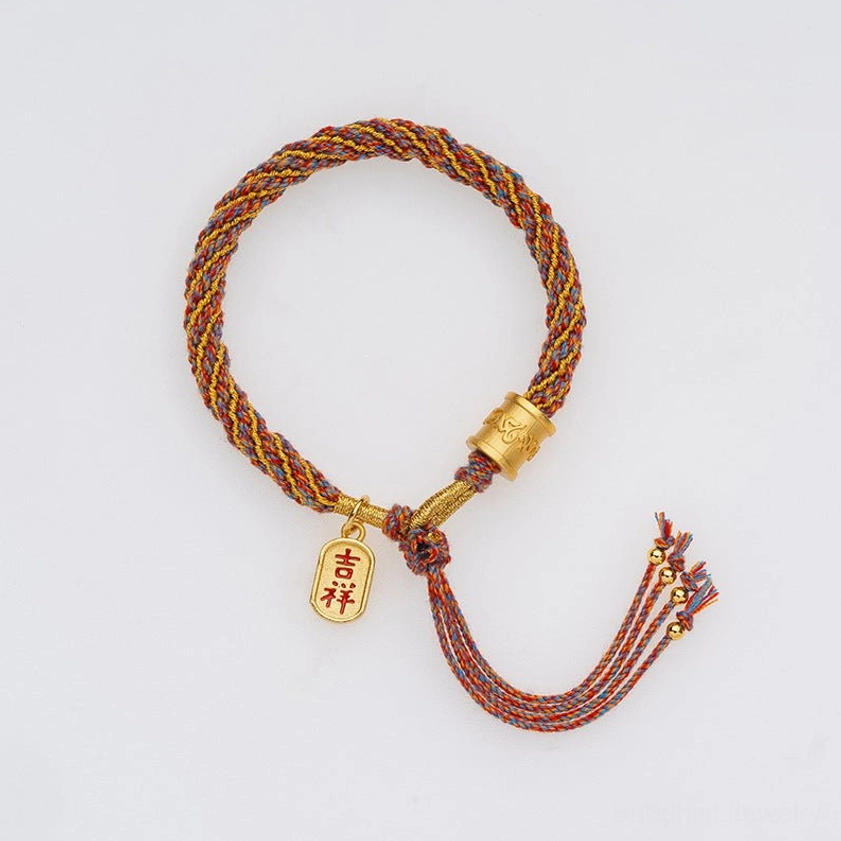 Om Mani Padme Hum Buddhist string bracelet gift for spiritual seekers and yoga practitioners