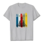 Om Mani Padme Hum Buddha lotus cotton t-shirt flat lay front view heather grey with white spiritual print