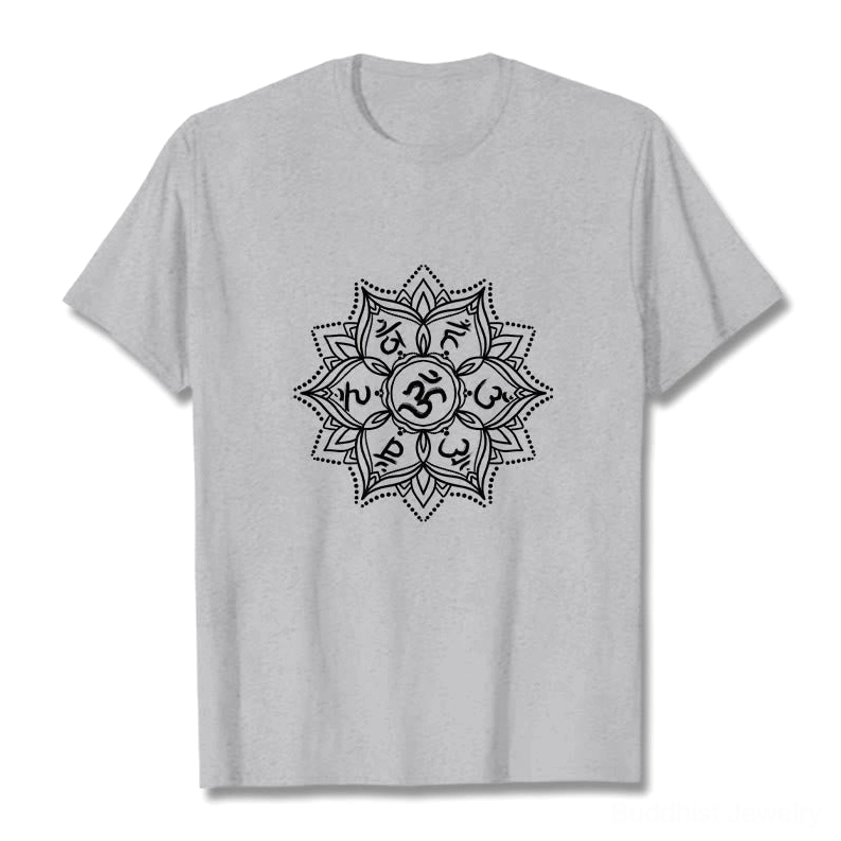 Om Mani Padme Hum Mandala Buddhist T-Shirt unisex all sizes S M L XL 2XL available