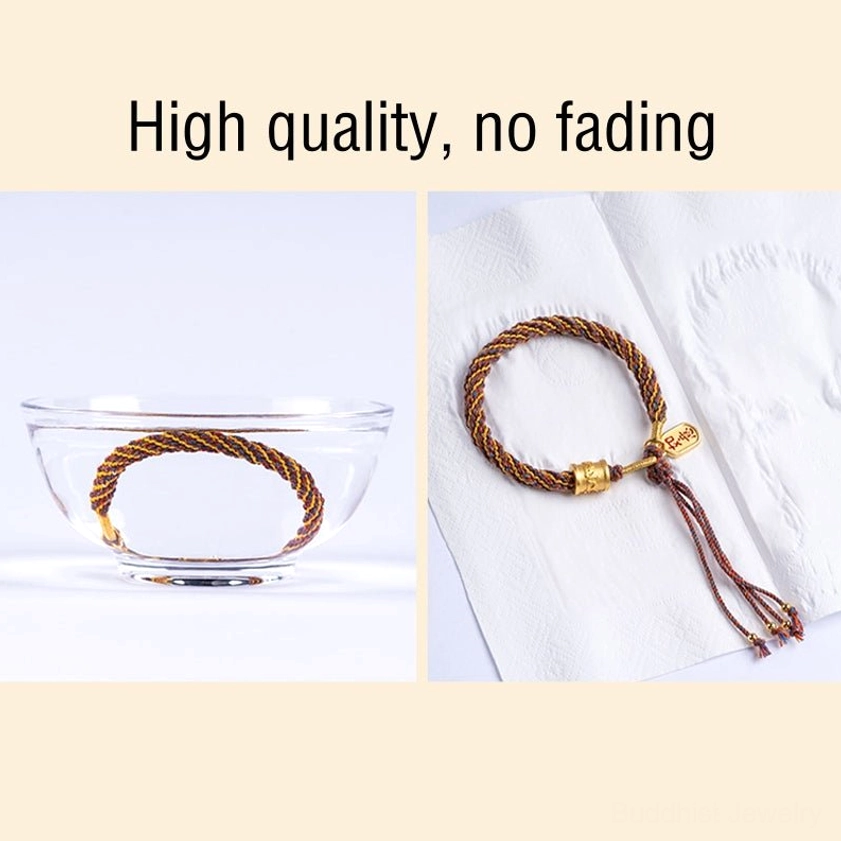 Sacred mantra Om Mani Padme Hum braided bracelet for meditation and chakra balancing