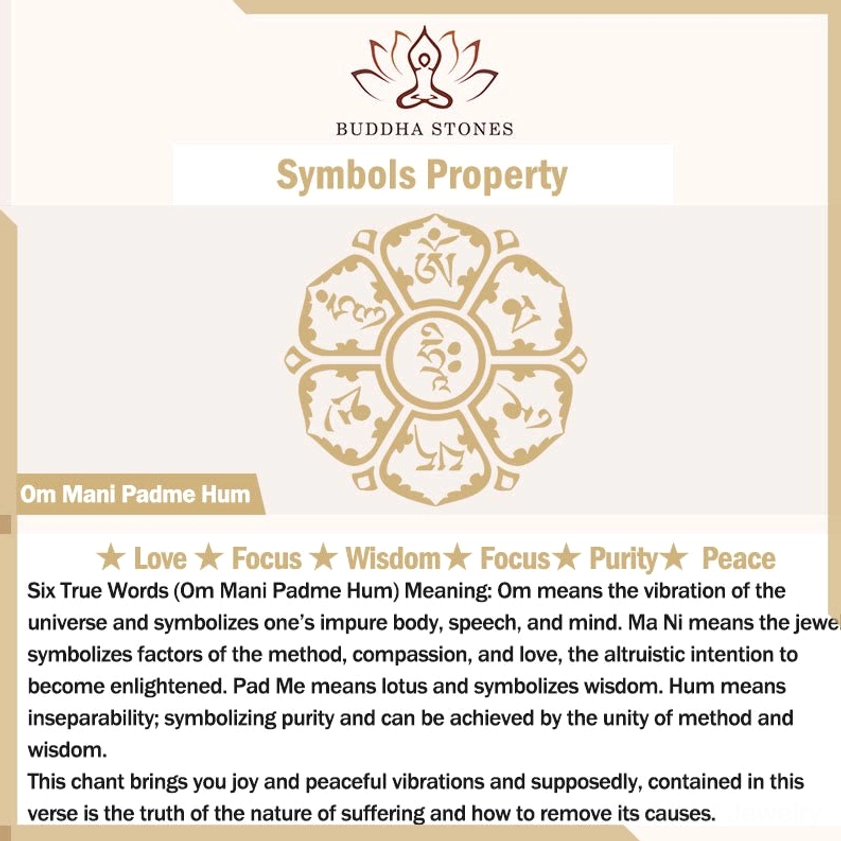 Om Mani Padme Hum mantra engraved on sandalwood cat paw charm representing Buddhist wisdom and compassion